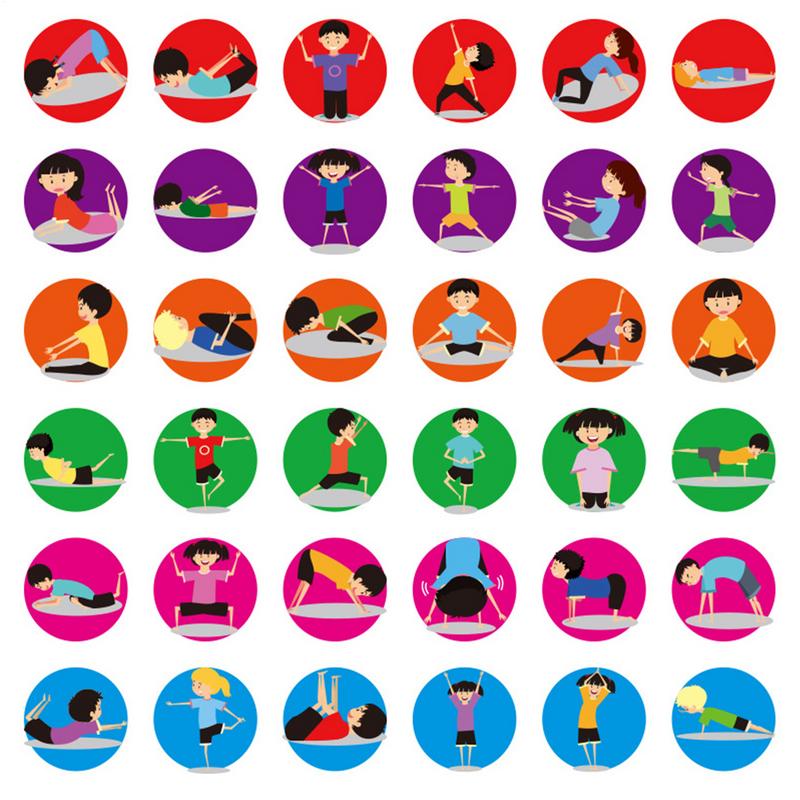 نرد تمرين للتمرينات الممتعة، ن - مراجعة Kids Yoga Education وسعره